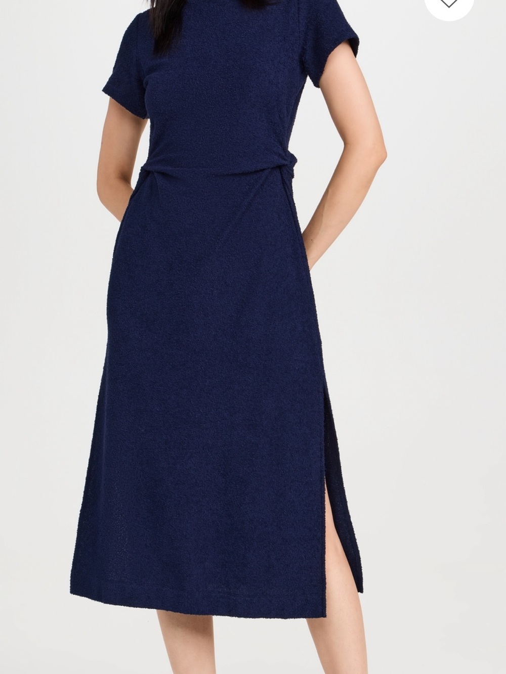 Tanya Taylor Navy Short Sleeve Aurora Dress